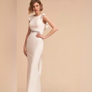 Adrianna Papell White Dress Bridal Formal Summer Prom Dress Sz 4